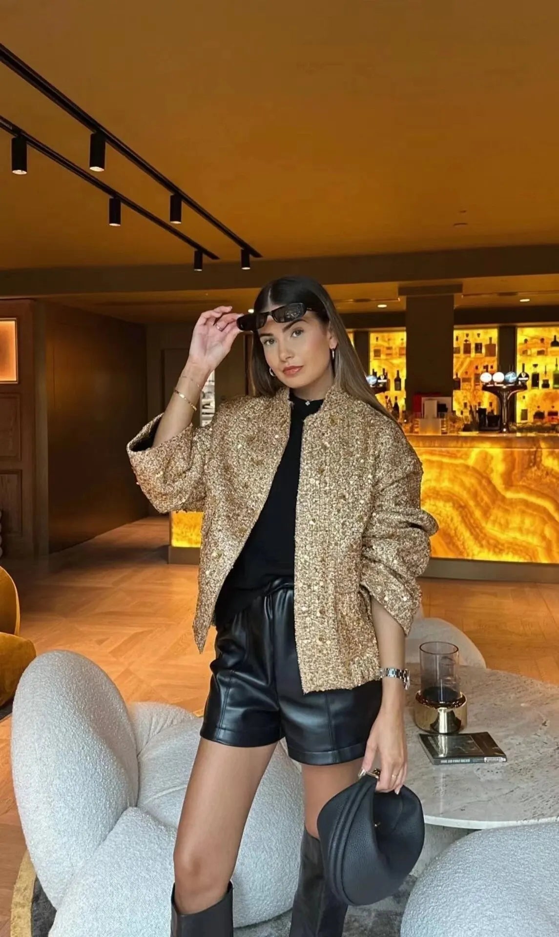 Metal Color Sequin Jacket