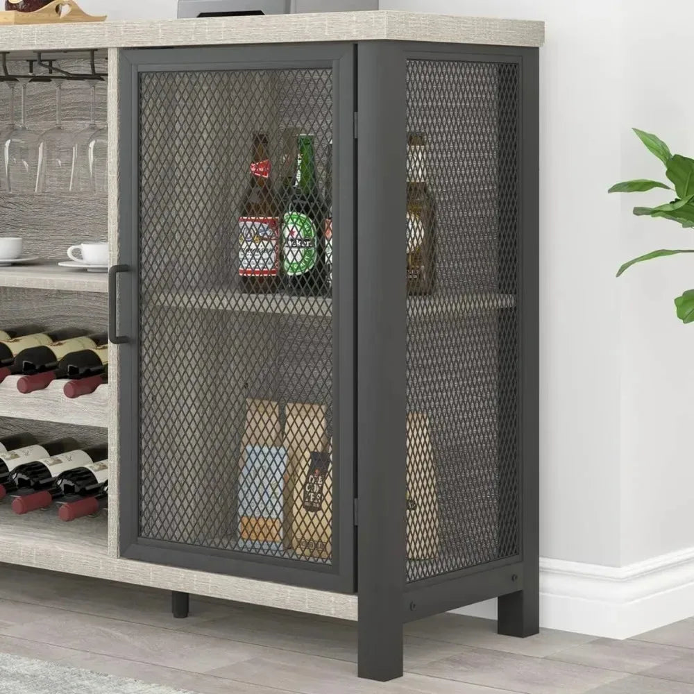 Industrial Wine Bar Cabinet, Sideboard