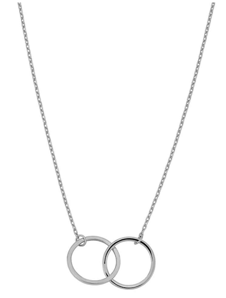 Double Circle Pendant in 14K Gold