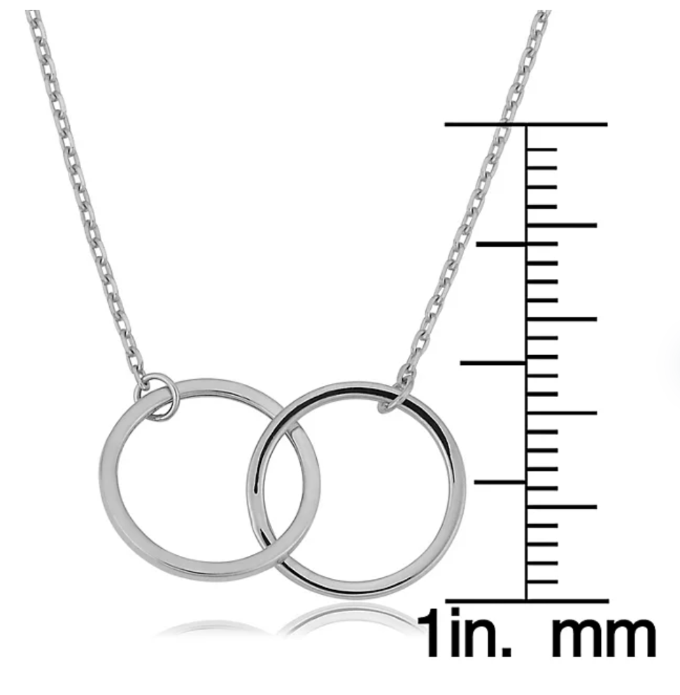 Double Circle Pendant in 14K Gold