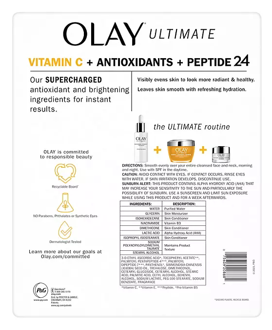 Olay Ultimate Vitamin C + Antioxidants + Peptide 24 Hydrating Moisturizer (1.7 oz., 2 pk.)