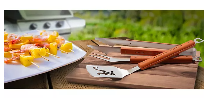 Logo Brands 3-Piece Classic Stainless Steel Grill Set