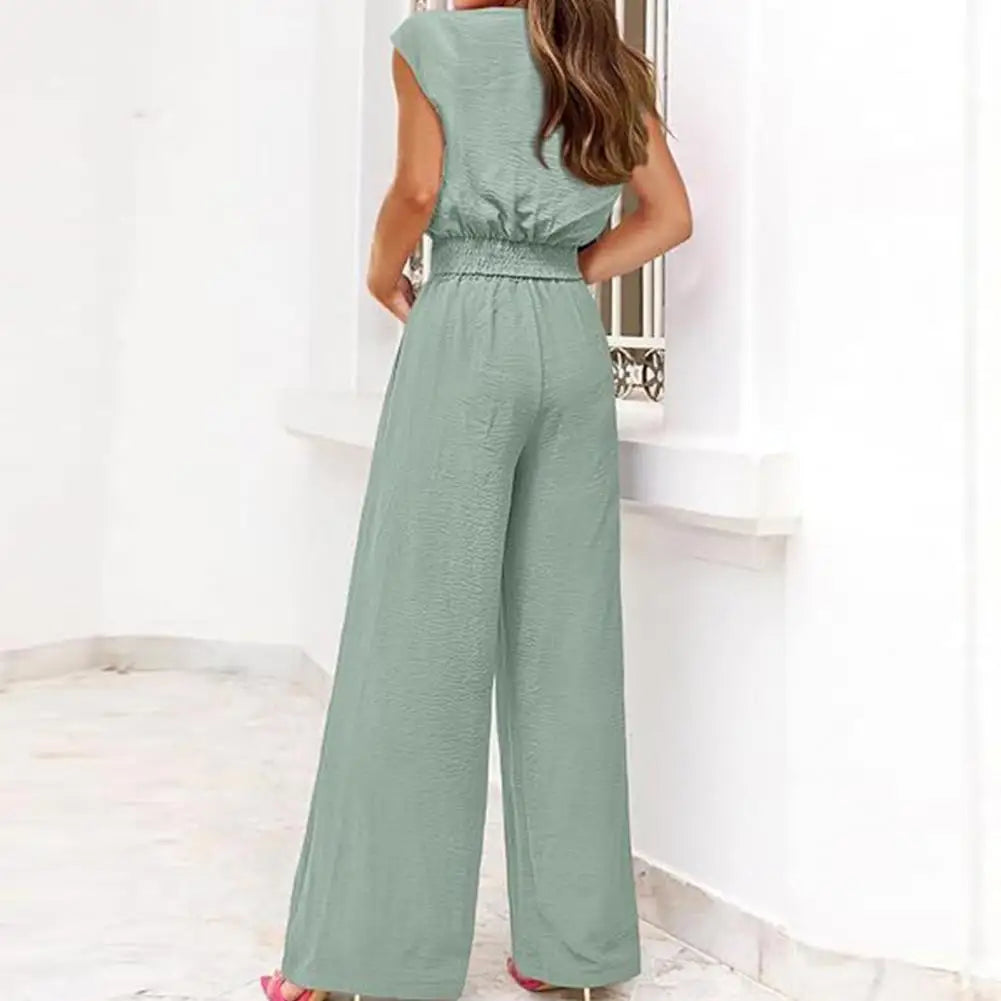 Lace-up Knot Top Pants Set