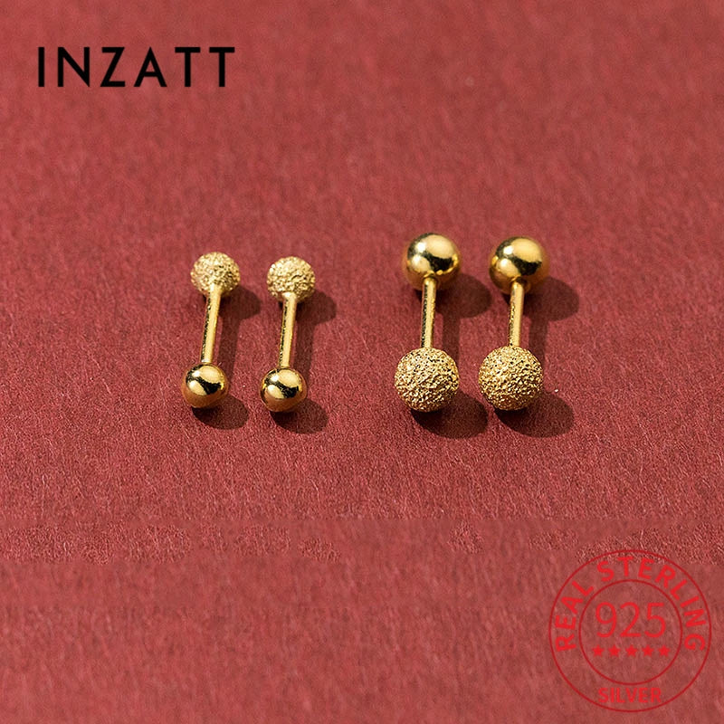 Frosted Bead Stud Earrings