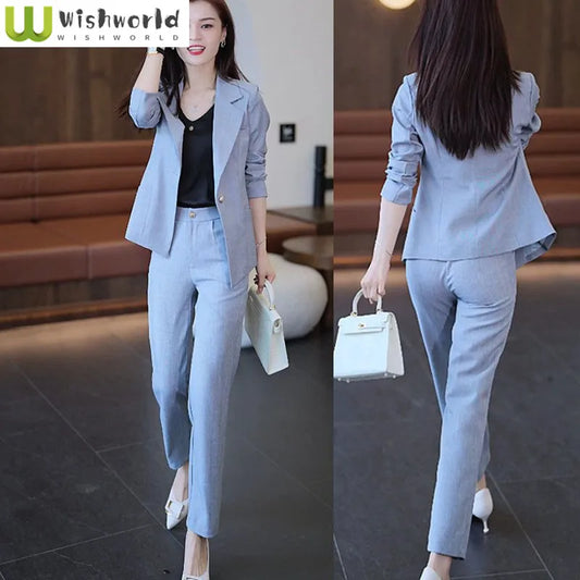 Slim Fit Two Piece  Women's Pants Set