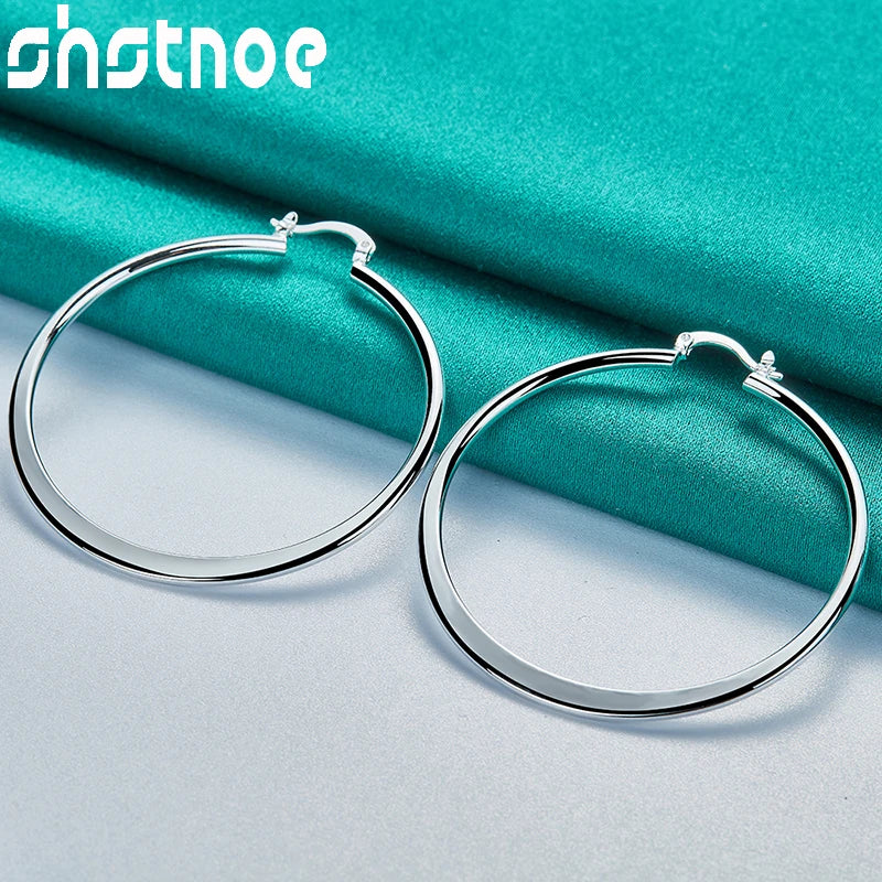 Smooth Round Hoop Earrings