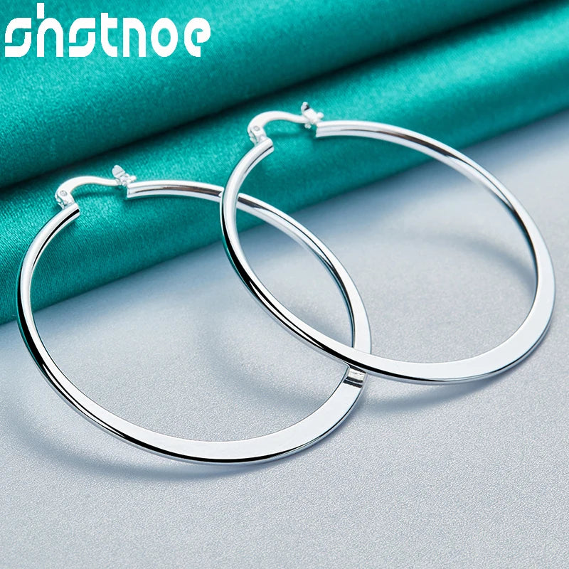 Smooth Round Hoop Earrings