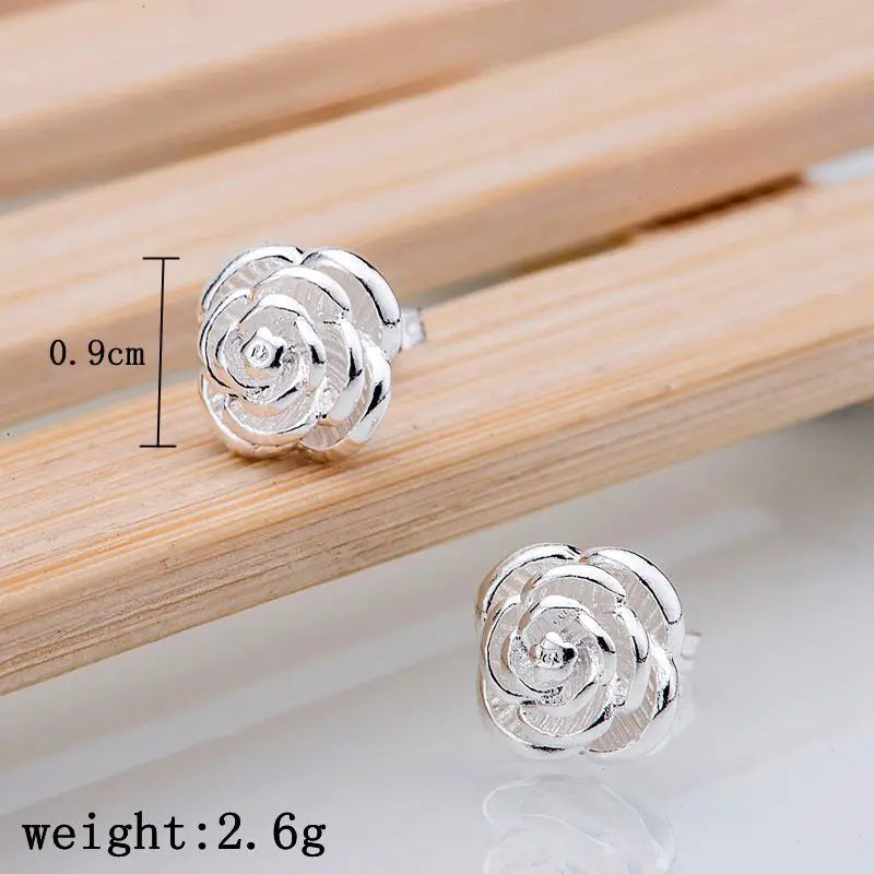 Pretty rose Flower stud Earrings