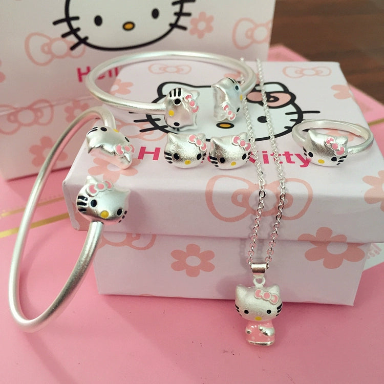 Hello Kitty Anime 925 Sterling Silver Ring